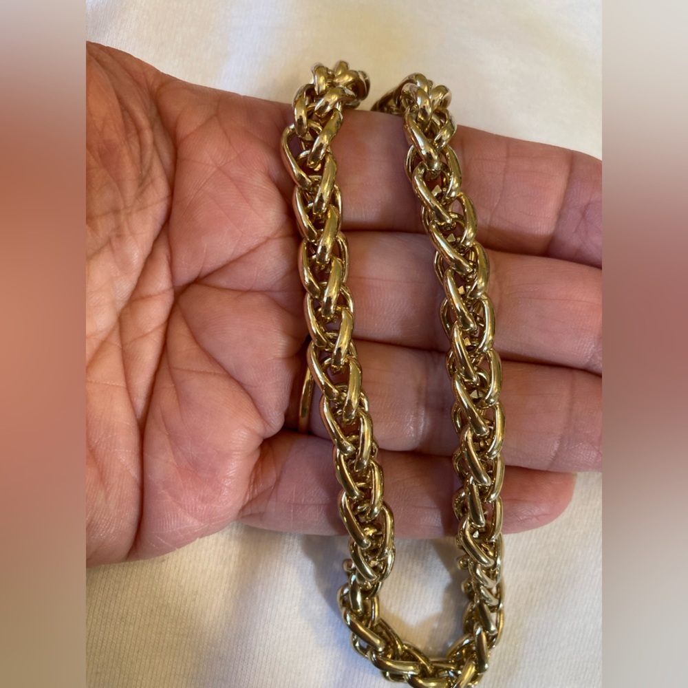 Monet Chunky Rope Chain Statement Necklace - Picture 5 of 6